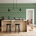 Parrot Paradise Turqouise Mural Wallpaper - room preview 04