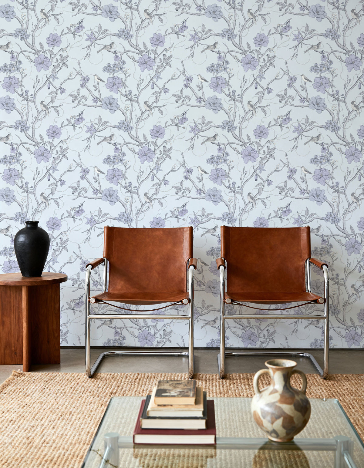 Trailing Tree of Life, Blue Mural Wallpaper - room preview 04