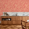 Leavescapes Mural Wallpaper - Red Tone - room preview 04