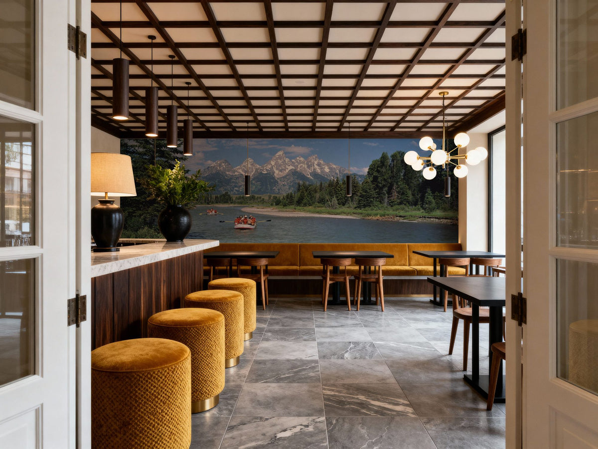 Mountain River Expedition Mural Wallpaper - room preview 04