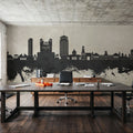 Chisinau Moldova Skyline Concrete Mural Wallpaper - room preview 04