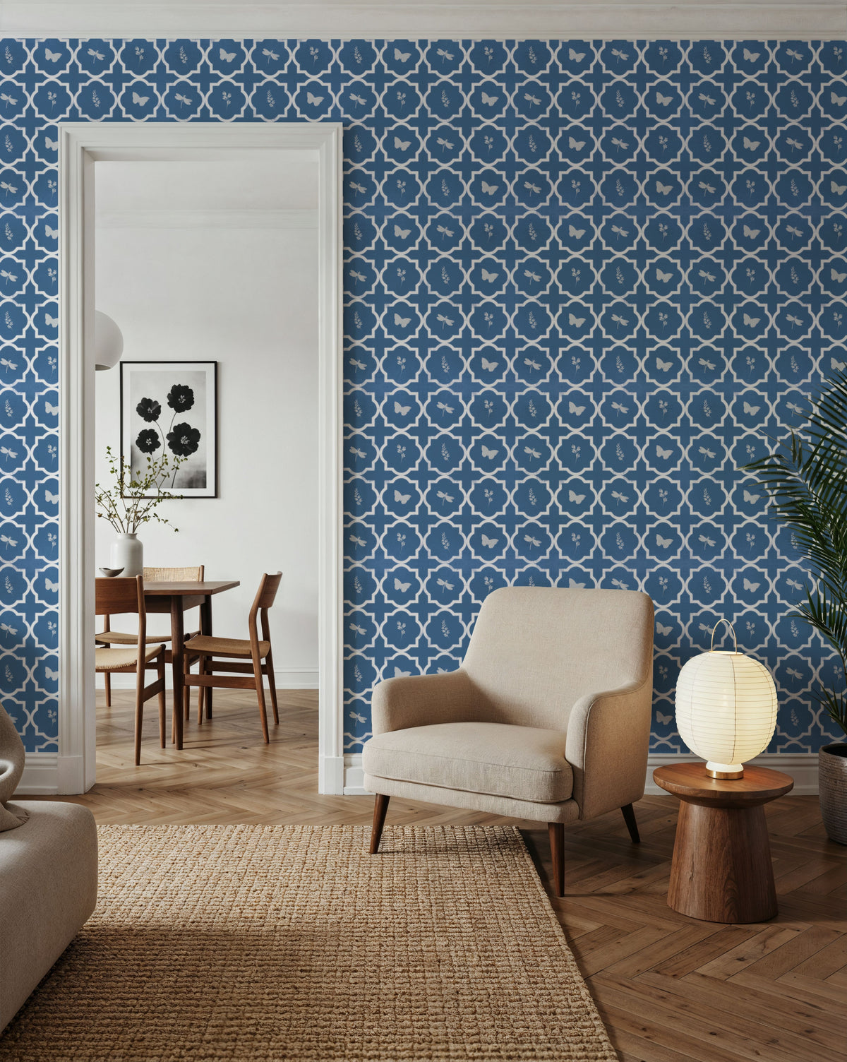Light Blue Fields Mural Wallpaper - room preview 04