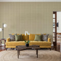 Faux Cloth Texture, Blonde Mural Wallpaper - room preview 04