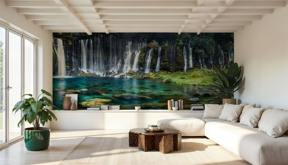Shiraito Falls Mural Wallpaper - room preview 04