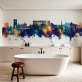 Oban Scotland Skyline Blue & Bronze Mural Wallpaper - room preview 04