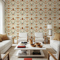 Papilion Chase White Mural Wallpaper - room preview 04