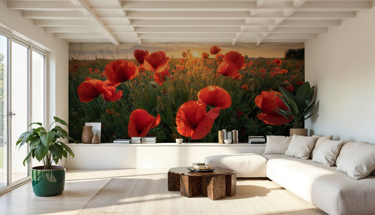 Butterfly Flowers Mural Wallpaper - room preview 04