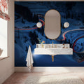 Night Skiing Mural Wallpaper - room preview 04