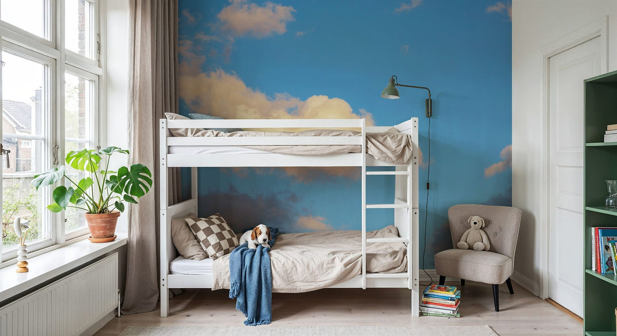 Sunny Day Clouds Mural Wallpaper - room preview 04
