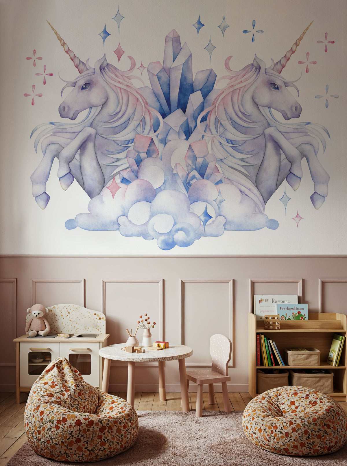 Unicorn Power Mural Wallpaper - room preview 04