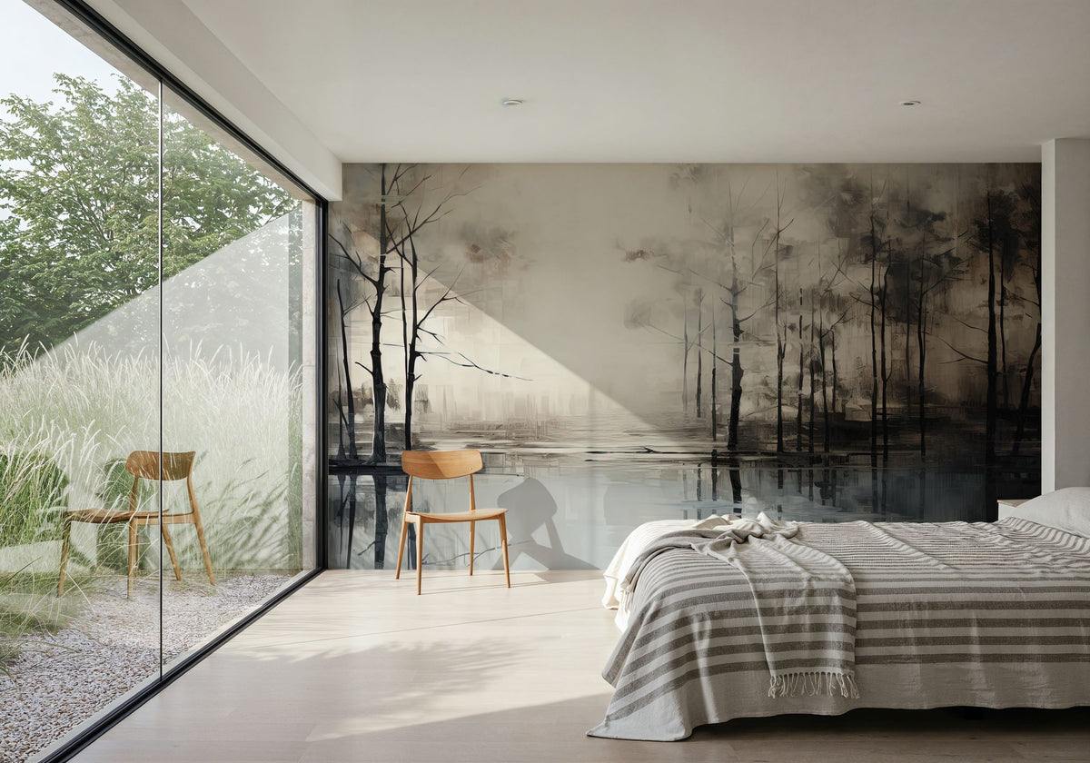 Scenic Evening Lake Mural Wallpaper - room preview 04