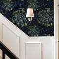 Mosses, Midnight Blue Mural Wallpaper - room preview 04