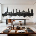 Preston England Skyline Black & White Mural Wallpaper - room preview 04