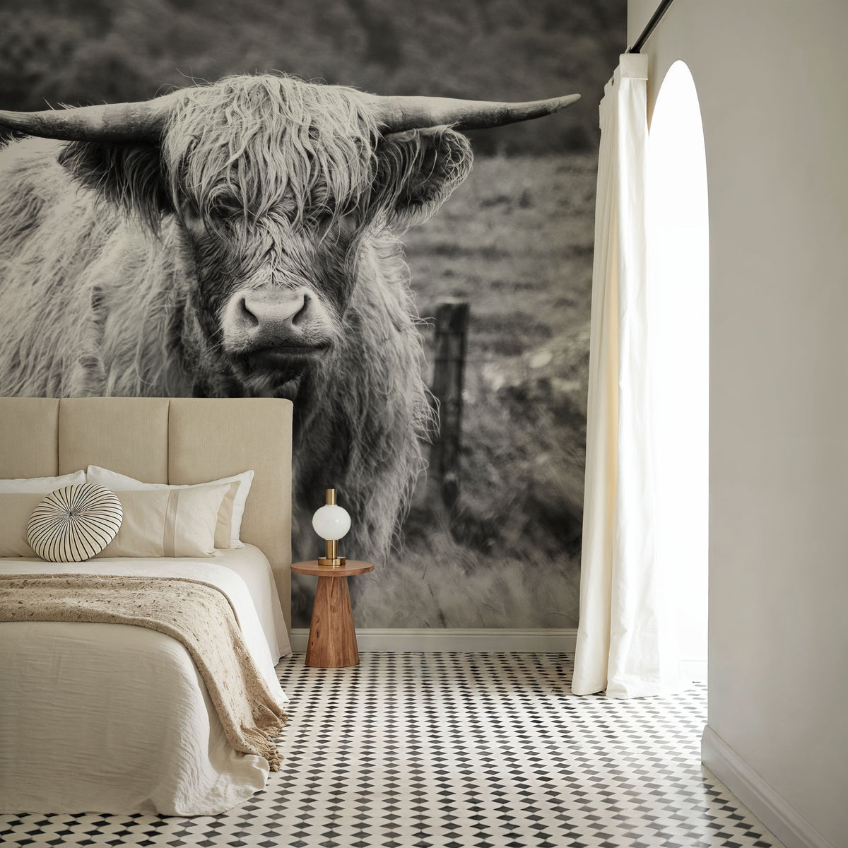 Happy Highland Portrait Mural Wallpaper - room preview 04