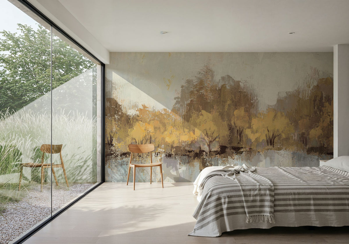 Bright Autumn Reflection Mural Wallpaper - room preview 04