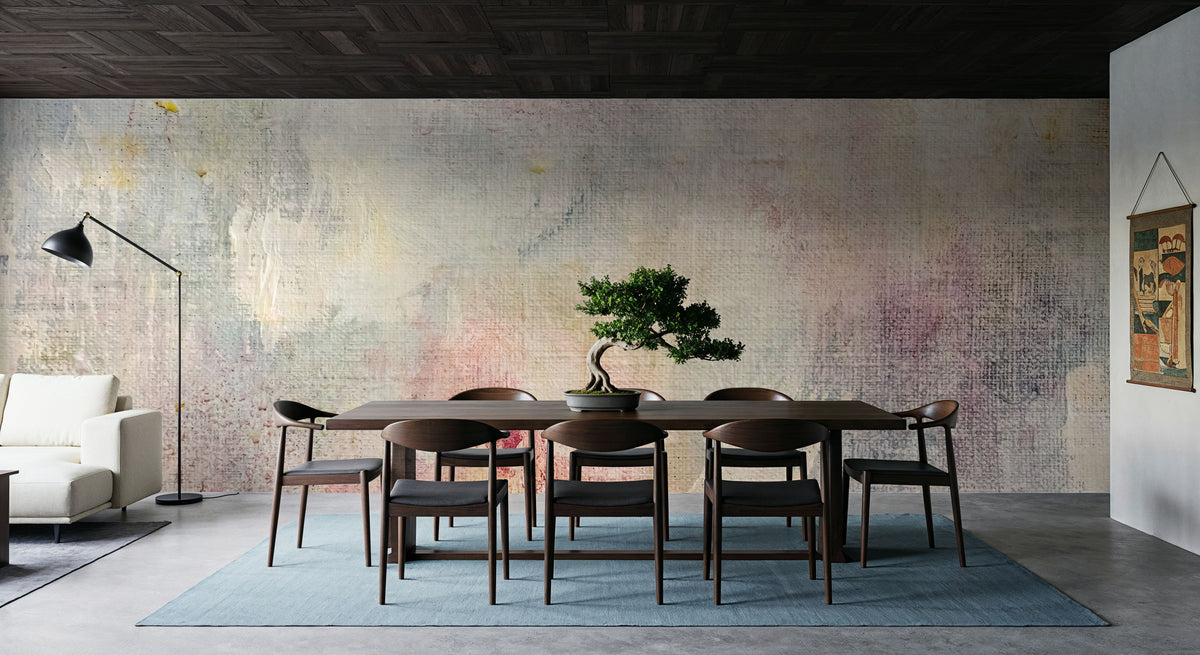 Soft Abstract Mural Wallpaper - room preview 04