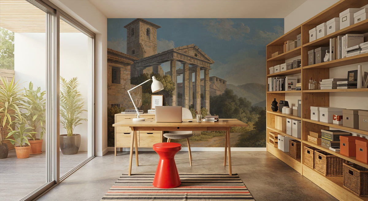 The Temple of Hercules in Cori Mural Wallpaper - room preview 04