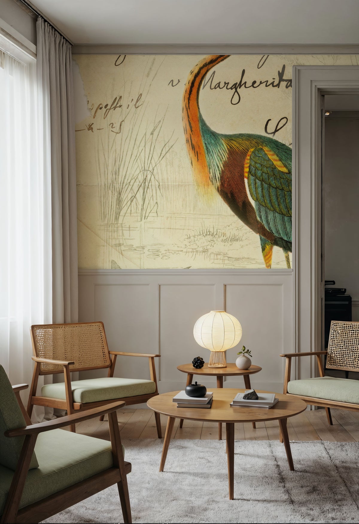 Pretty Bird II Mural Wallpaper - room preview 04