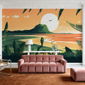 Travel Mauritius Sunset Mural Wallpaper - room preview 04