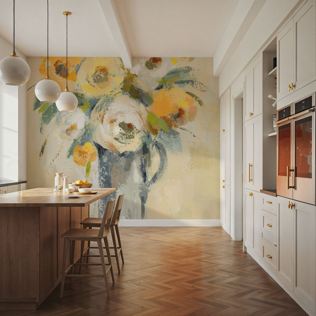 Flowers in a Jug Mural Wallpaper - room preview 04
