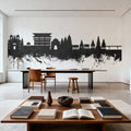 Pandharpur India Skyline Black & White Mural Wallpaper - room preview 04