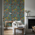 Statement Palms Petite, Turquoise Mural Wallpaper - room preview 04