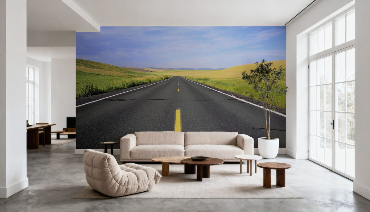 Open Road Horizon Mural Wallpaper - room preview 04