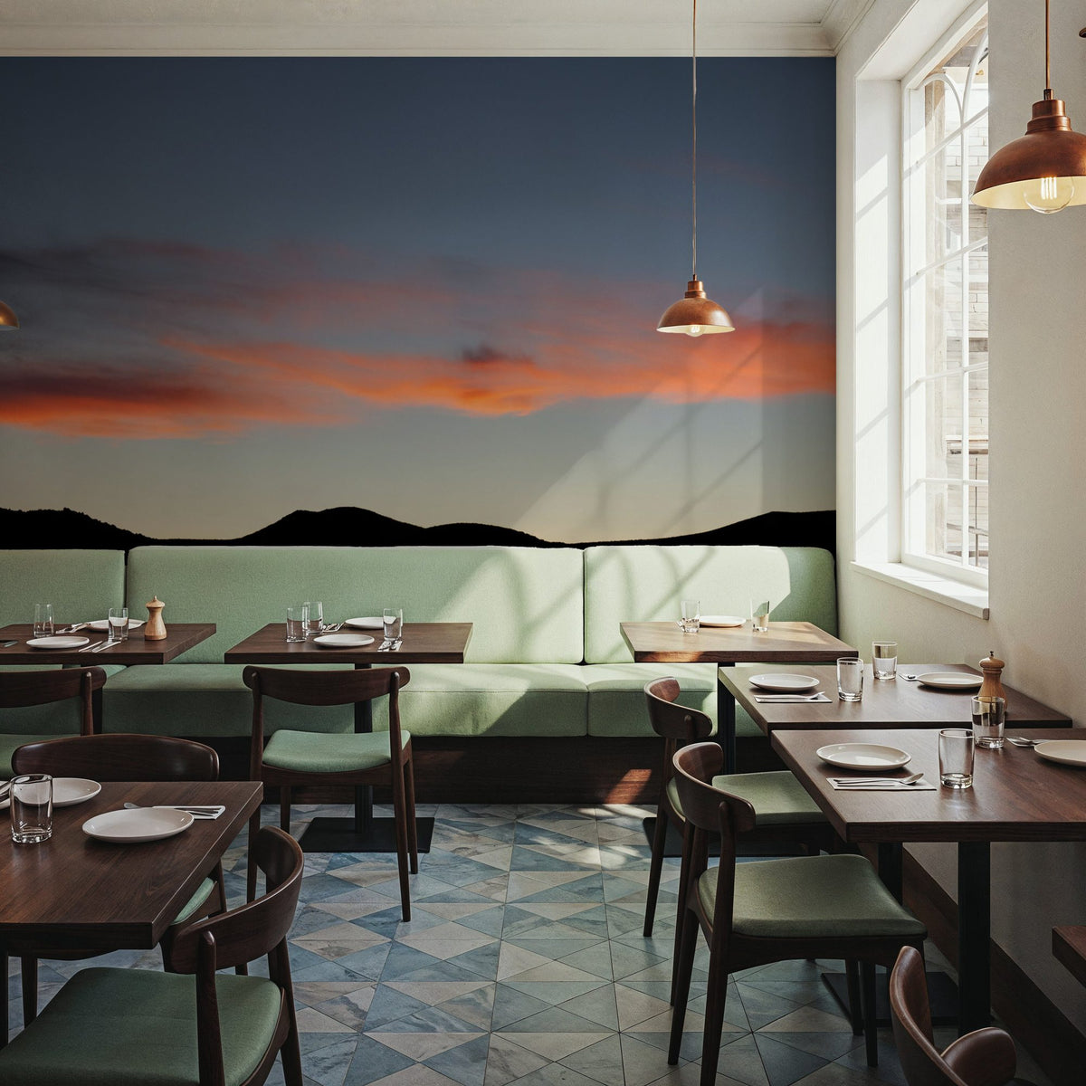 Mountain Twilight Mural Wallpaper - room preview 04