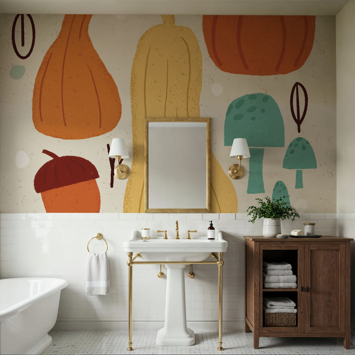 Fall Fun VIII Mural Wallpaper - room preview 04
