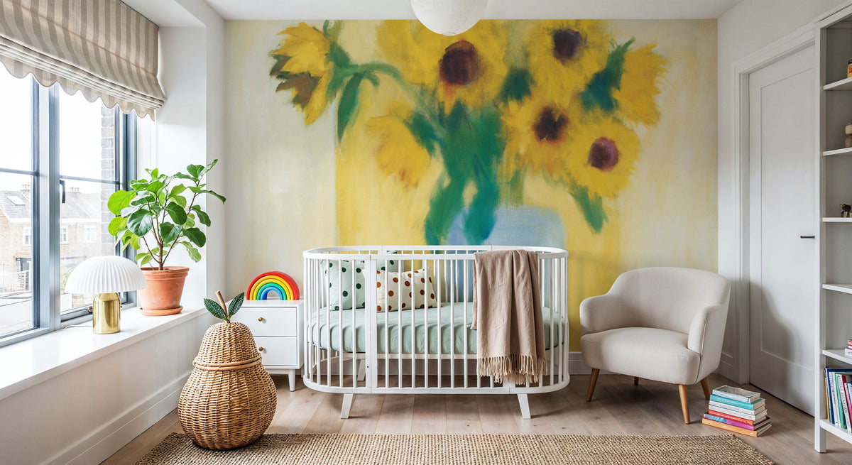 Sunflowers Mural Wallpaper - room preview 04