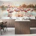 Flamingo Sunrise Mural Wallpaper - room preview 04