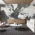 World Map Cities - Olson Mural Wallpaper - room preview 04