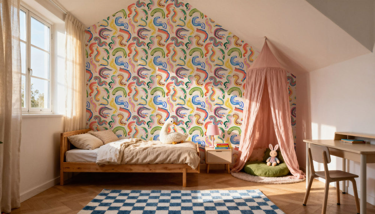 Twisted Rainbows Mural Wallpaper - room preview 04