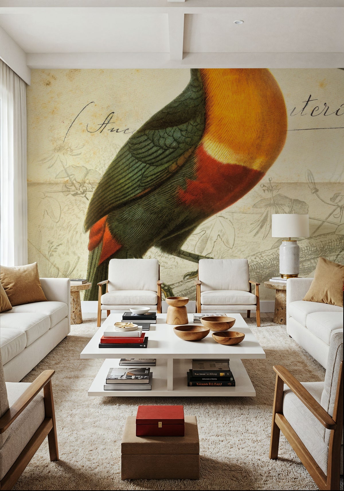 Pretty Bird I Mural Wallpaper - room preview 04