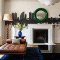 Ulaanbaatar Mongolia Skyline Black & White Mural Wallpaper - room preview 04