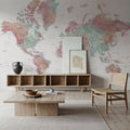 World Map Cities - Fefi Mural Wallpaper - room preview 04