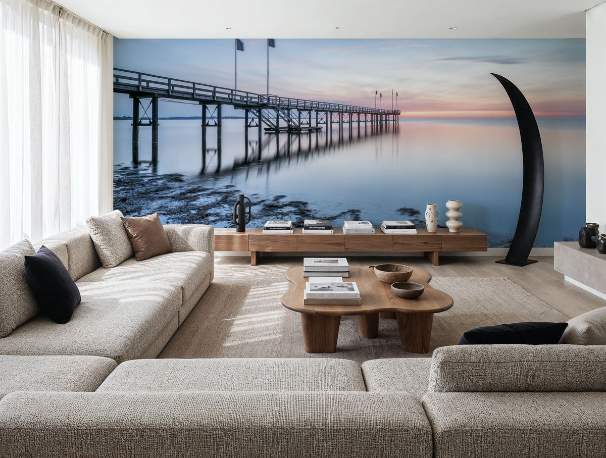 Wooden Pier Mural Wallpaper - room preview 04