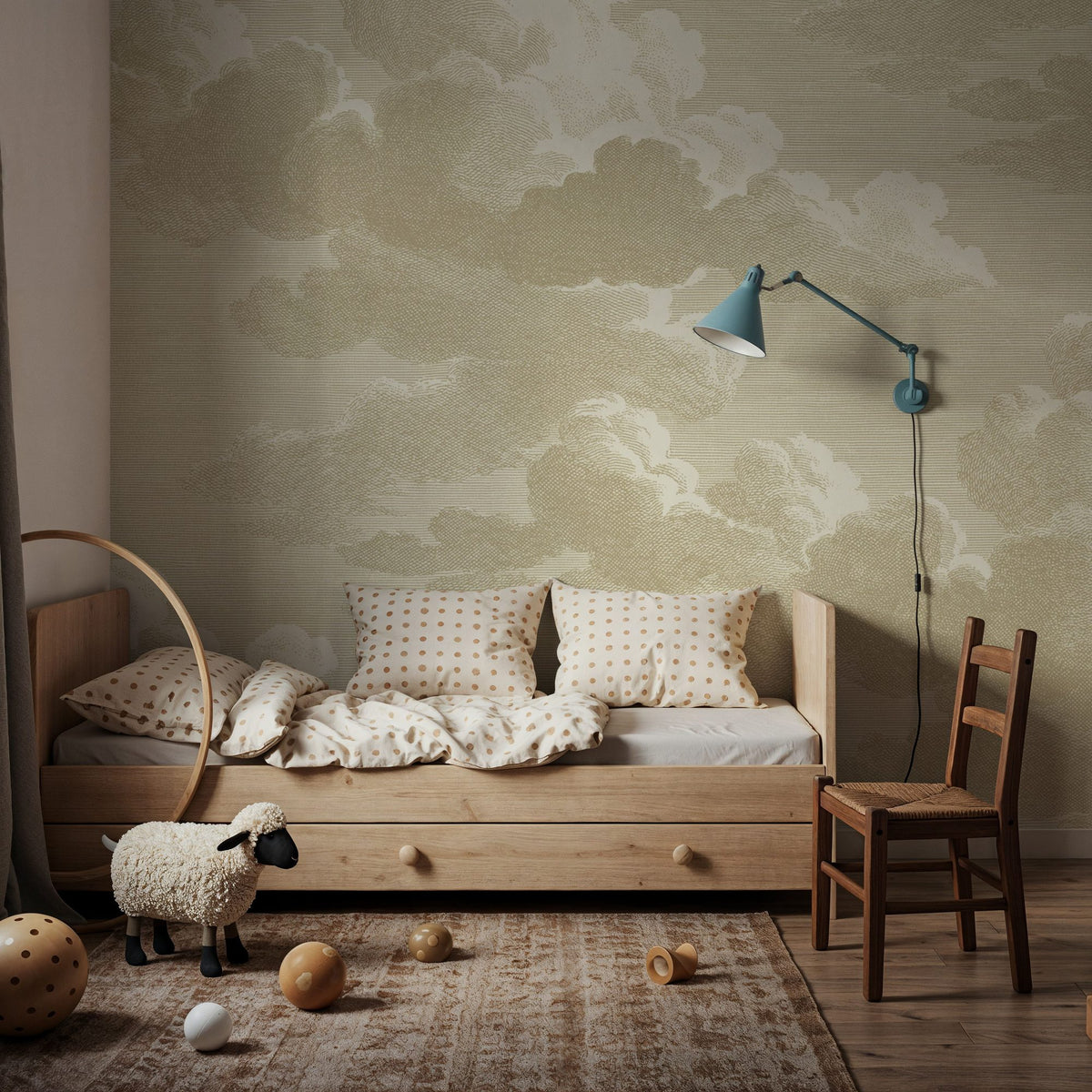 Intaglio Clouds, Sand Mural Wallpaper - room preview 04