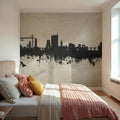 Newport Wales Skyline Concrete Mural Wallpaper - room preview 04