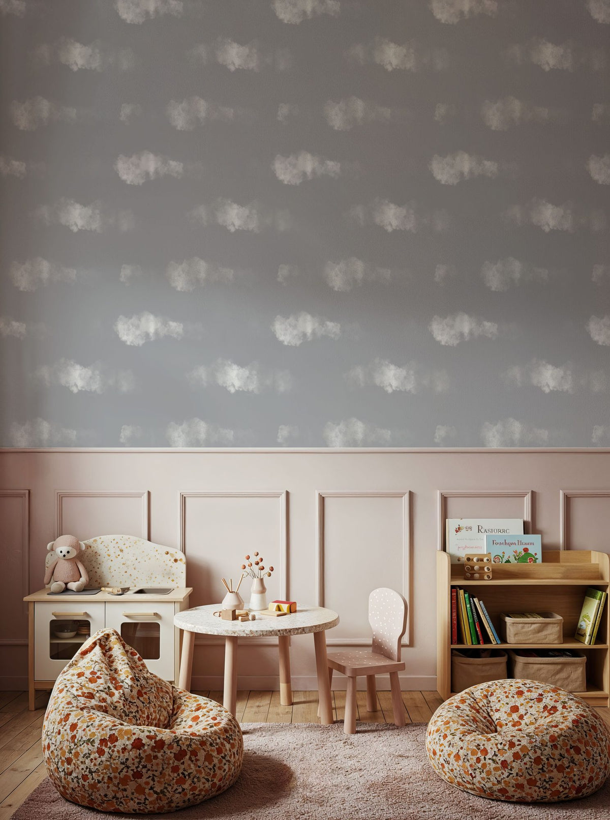 Cloudy Marks Mural Wallpaper - room preview 04