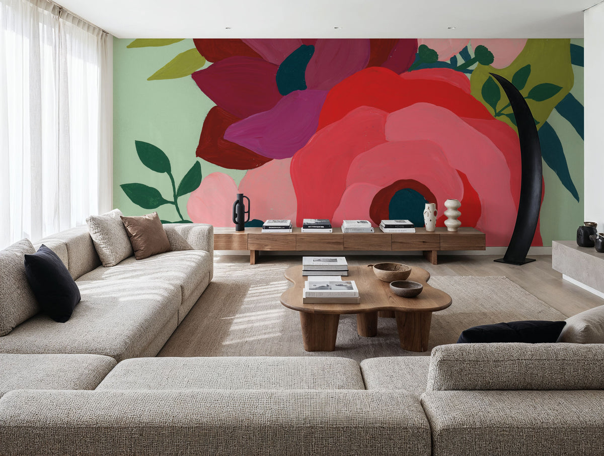 Pretty Florals IV Mural Wallpaper - room preview 04