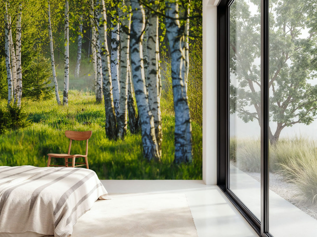 Young Birches Mural Wallpaper - room preview 04