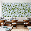 Winter Berries, Ice Blue Mural Wallpaper - room preview 04