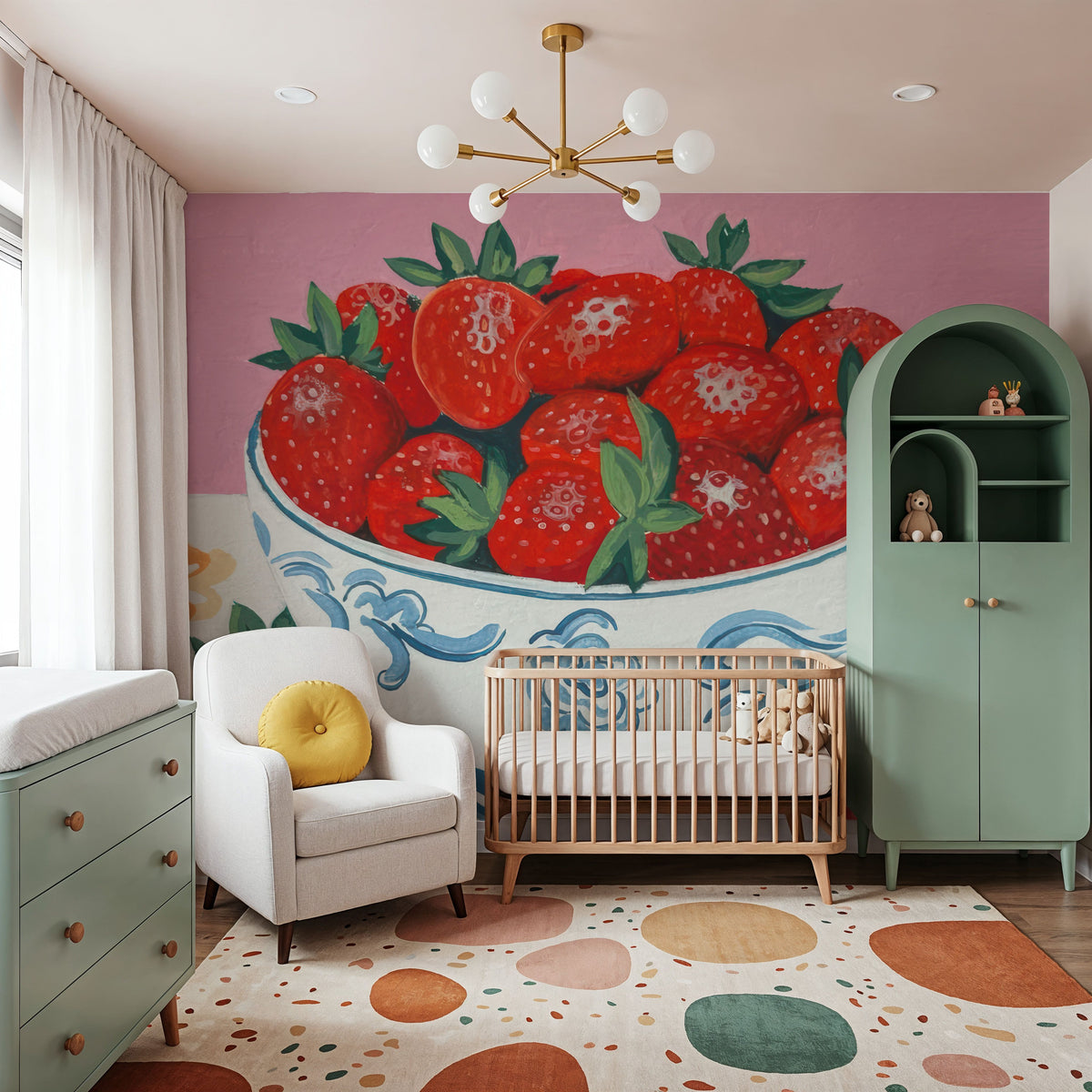 Bowl of Summer Fruit I Mural Wallpaper - room preview 04