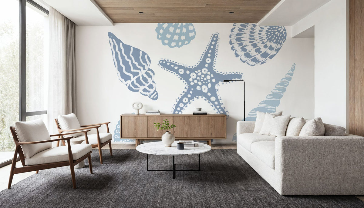 Shells on the Shore II Mural Wallpaper - room preview 04