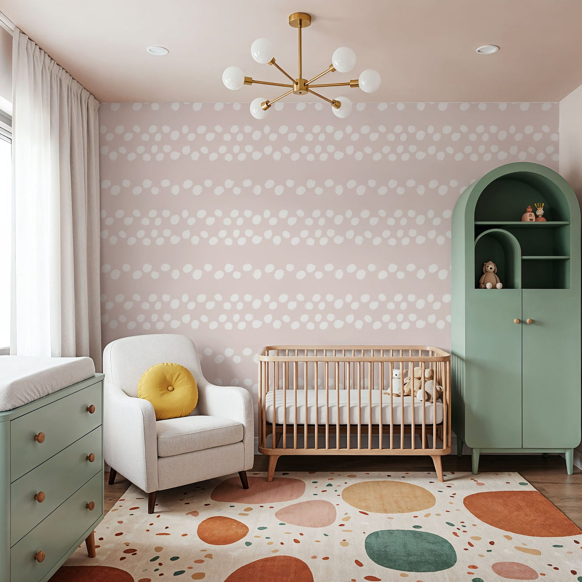 Snowballs Mural Wallpaper - room preview 04