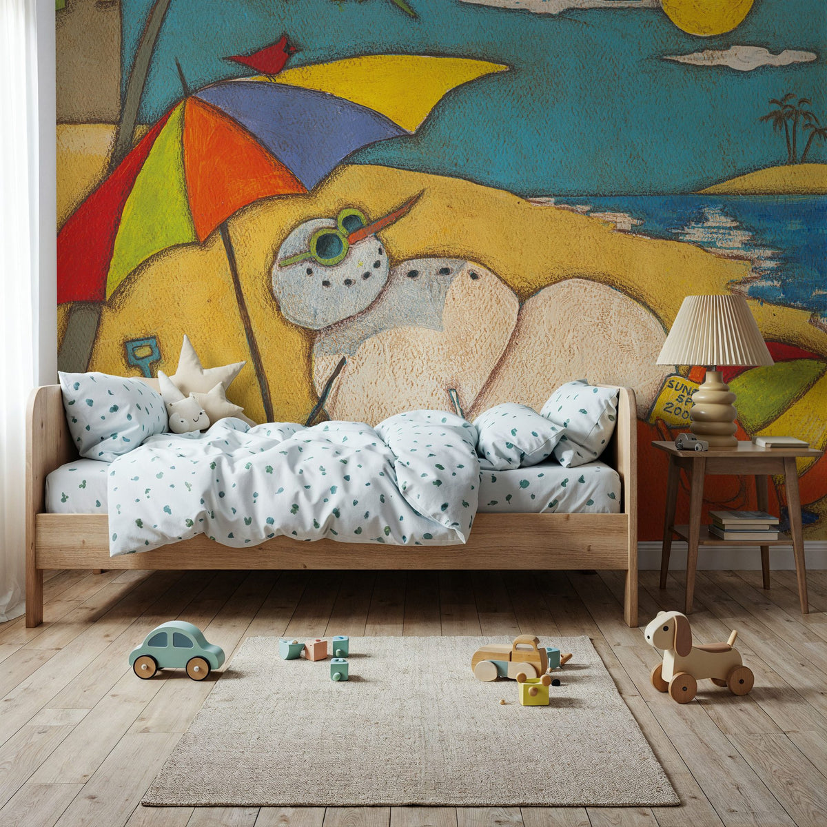 Seasonal Snowman VIII Mural Wallpaper - room preview 04