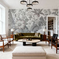Dahlia Days, Washed Mural Wallpaper - room preview 04
