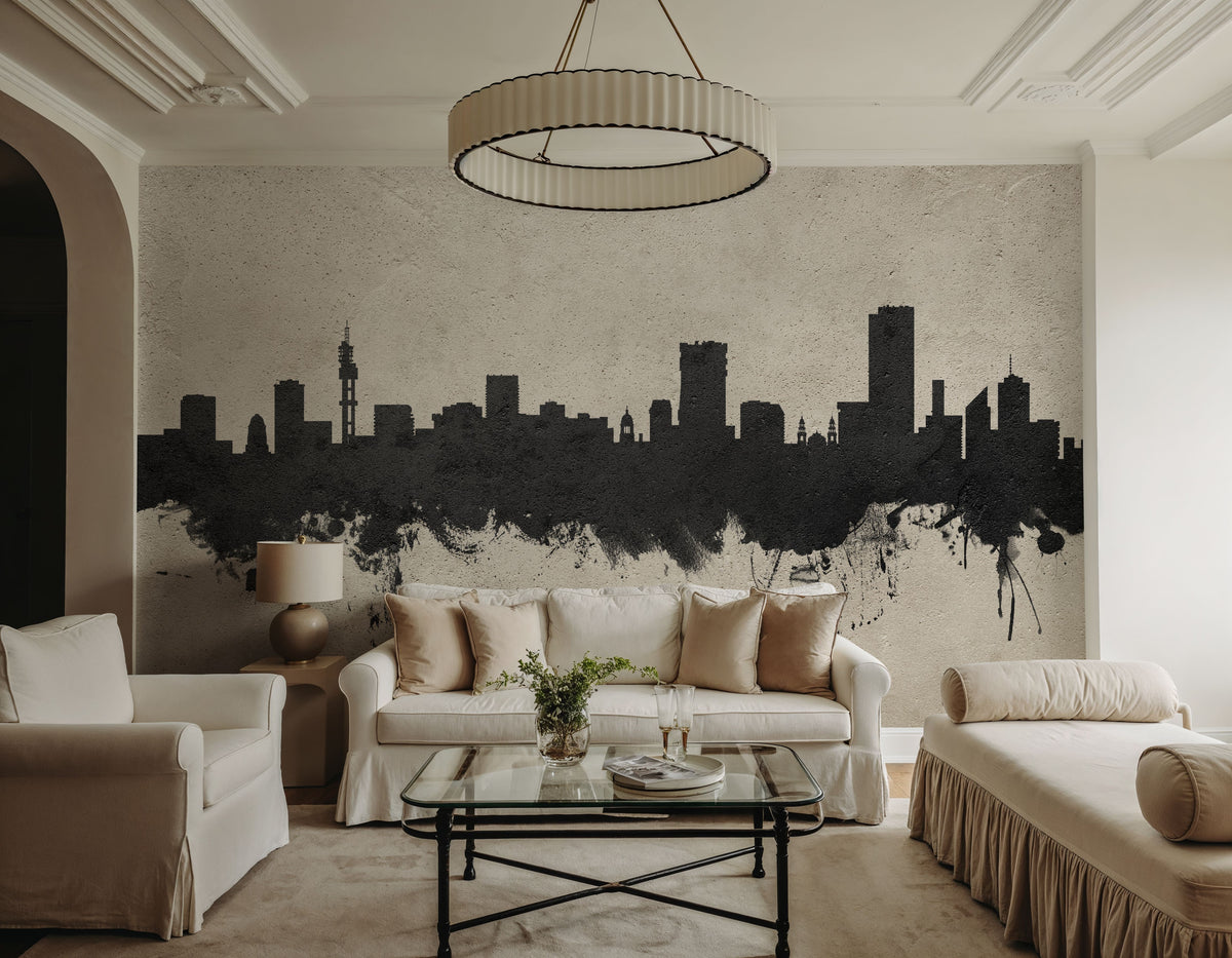 Pretoria South Africa Skyline Concrete Mural Wallpaper - room preview 04