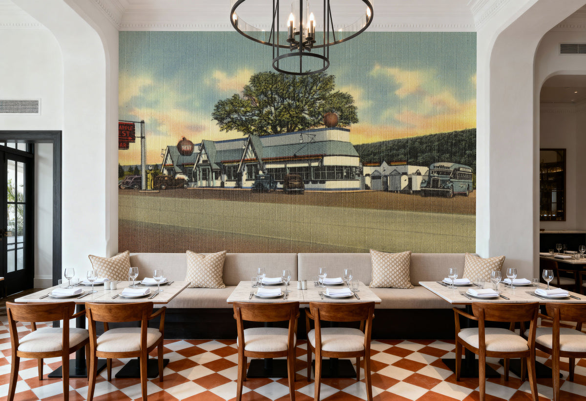 Greetings From Red Apple Rest Mural Wallpaper - room preview 04